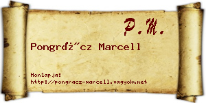Pongrácz Marcell névjegykártya